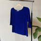 Jostar Blue 3/4 sleeve top