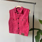 J.F. Gee Red Denim Vest