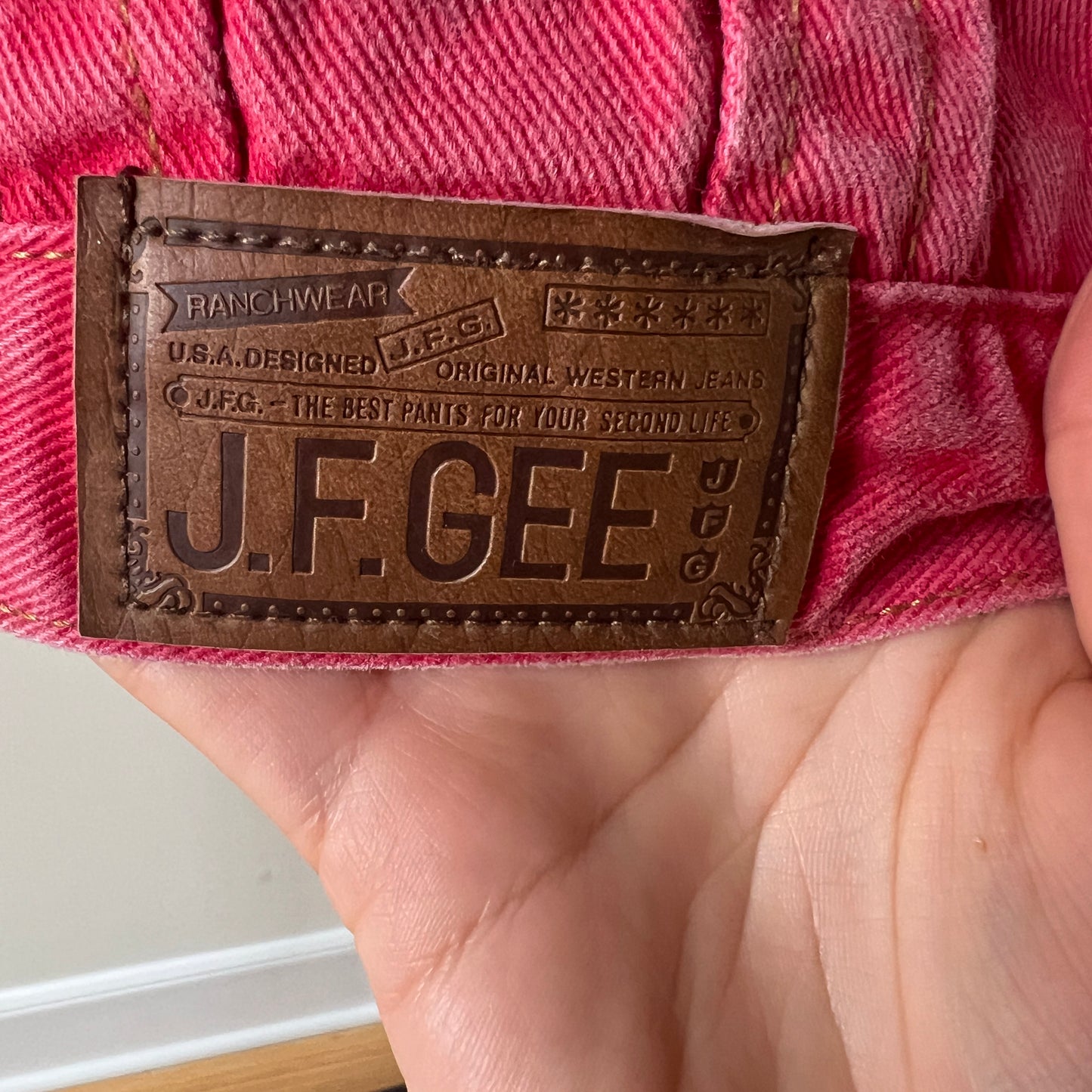 J.F. Gee Red Denim Vest