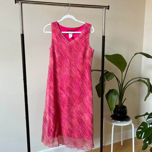 believe pink patterened dress