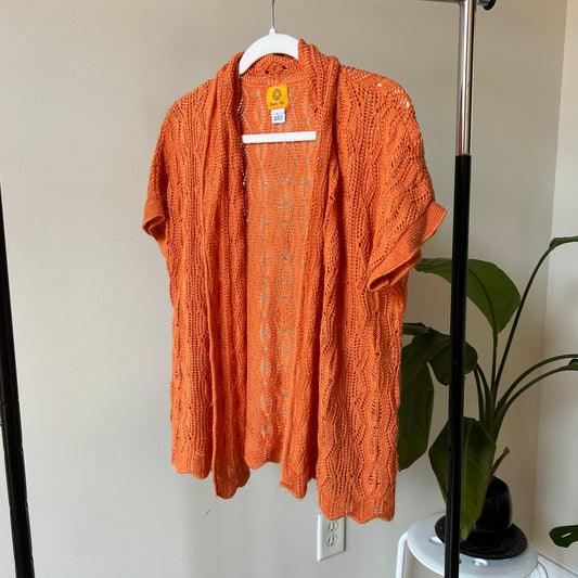 Ruby Rd Orange Knit Top