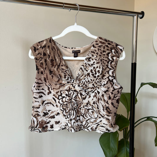 Dana Buchman Leopard Top