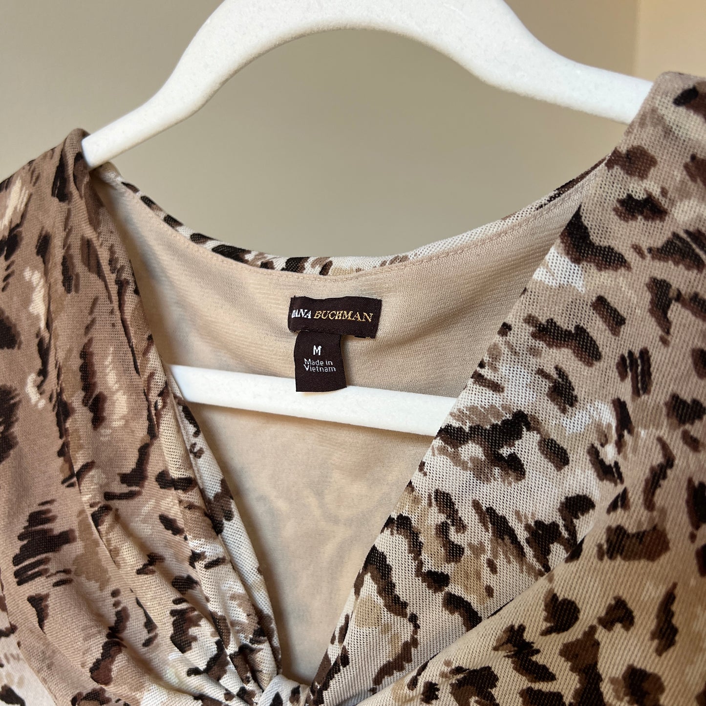 Dana Buchman Leopard Top