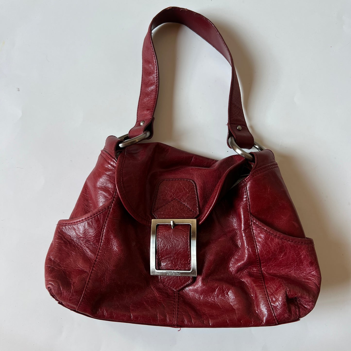 Kenneth Cole Reaction Red Buckle Bag