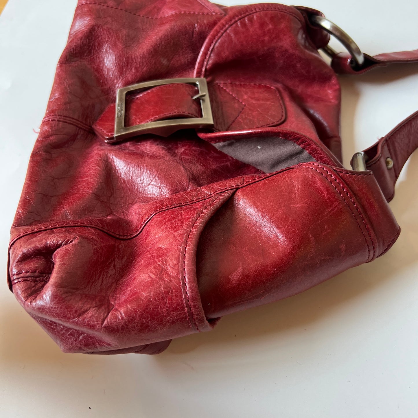 Kenneth Cole Reaction Red Buckle Bag