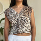 Dana Buchman Leopard Top