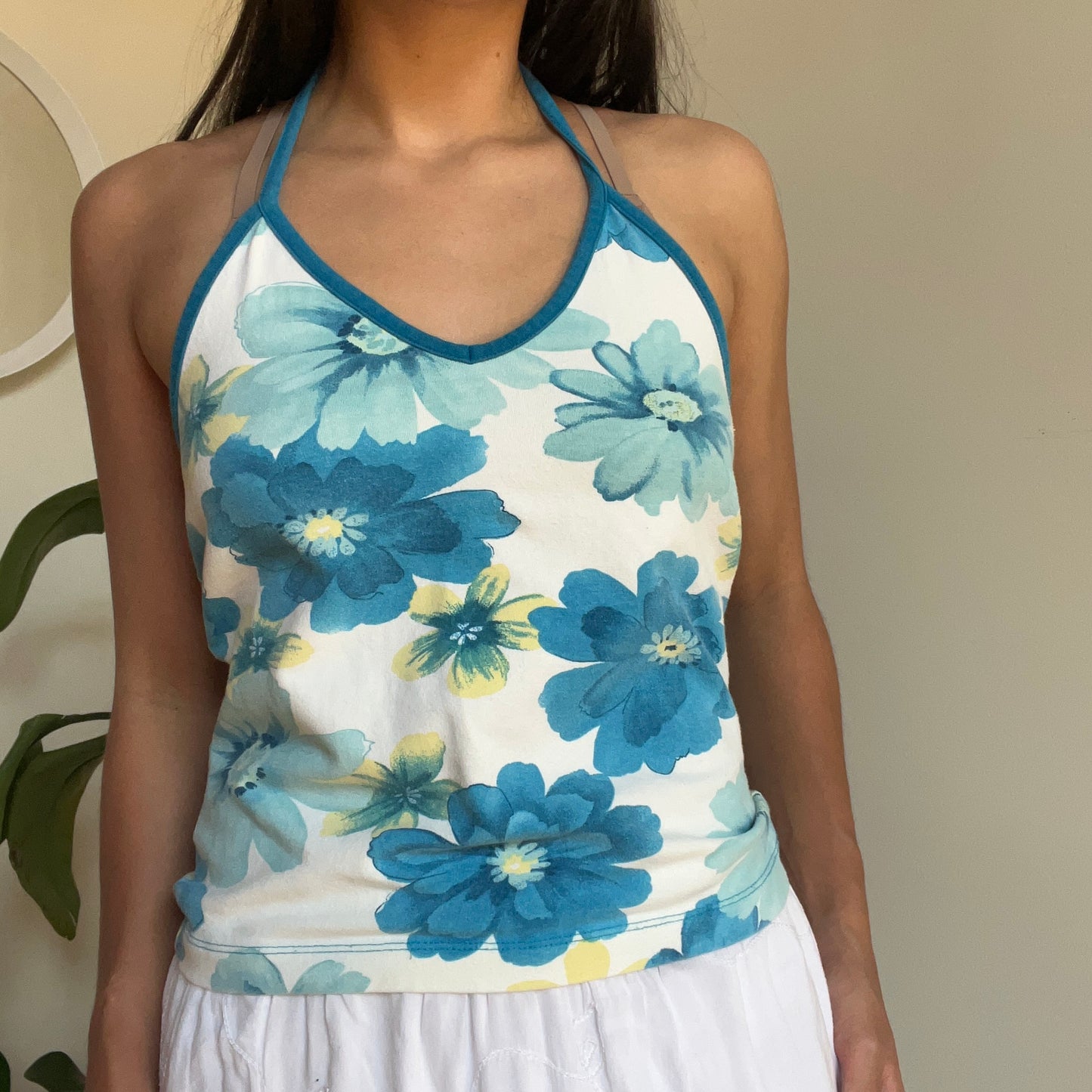 Arizona Jeans Co Floral Halter Top