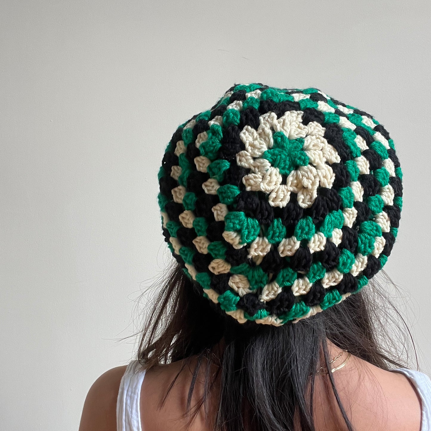 Lucky Tri-Colored Granny Beret