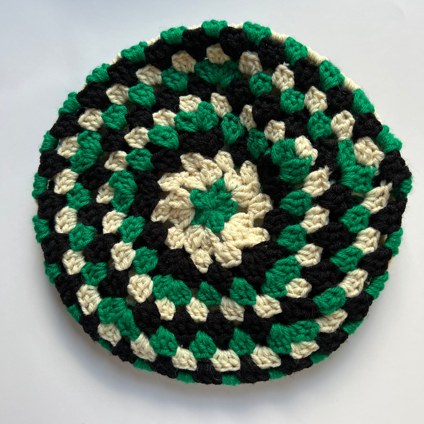 Lucky Tri-Colored Granny Beret